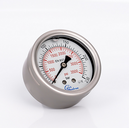 Stainlesssteelshock-resistantpressuregauge250barthreadedaxialpressuregaugemanufacturer