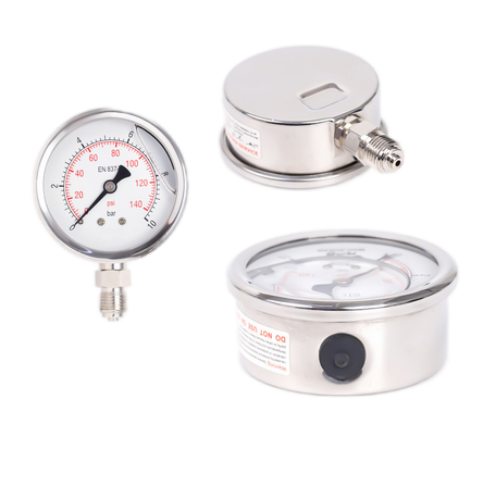 Y63ударопрочныйманометррадиальныйизнержавеющейсталидавлениемаслагидравлическоедавлениерезьбавакуумметр