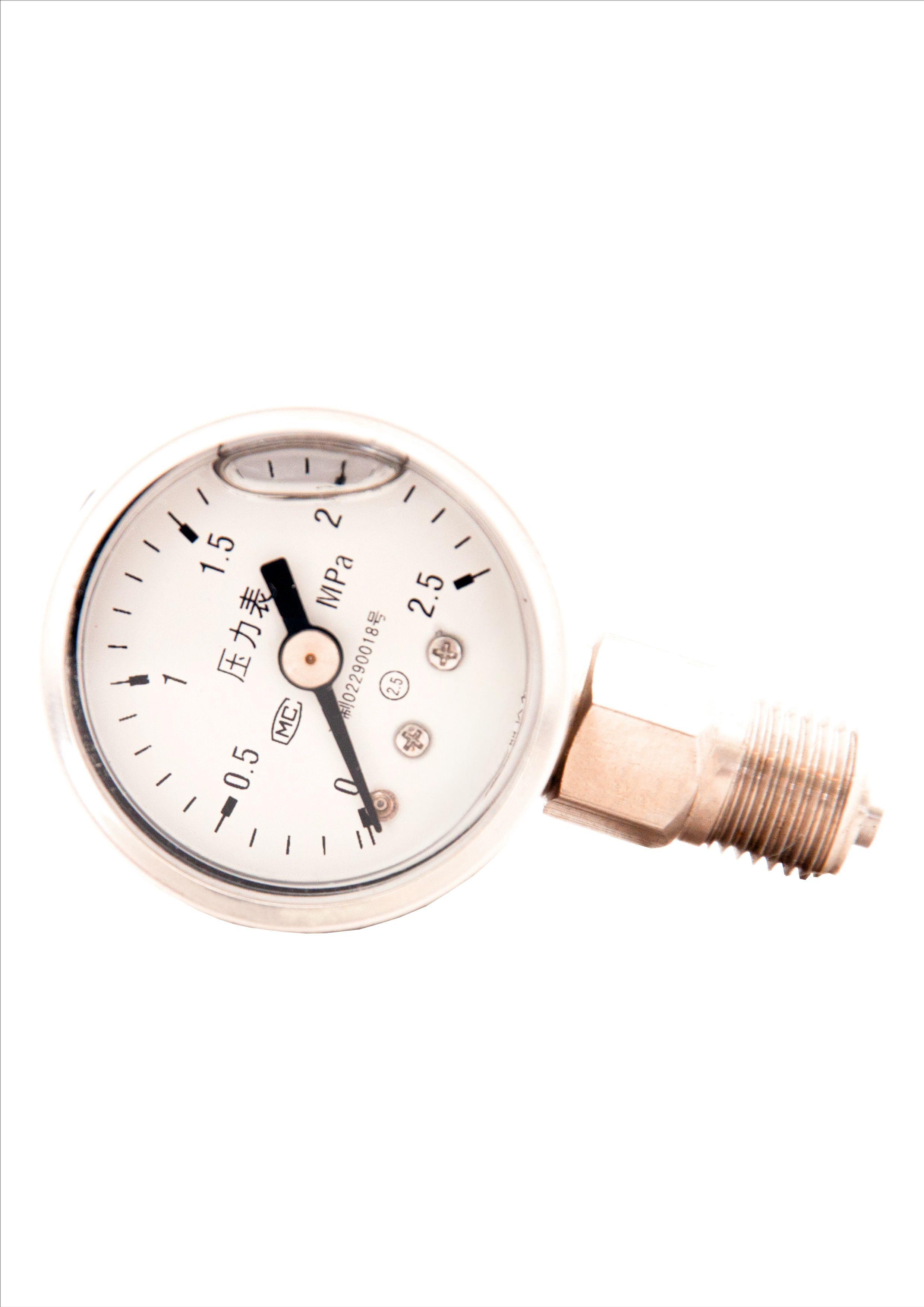 0~0.1Mpaglycerin-filled2.5-levelprecisionstainlesssteelpressuregauge
