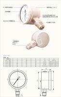 40MMradialliquid-filledshock-resistantstainlesssteelpressuregaugewith2.5FSfullrange
