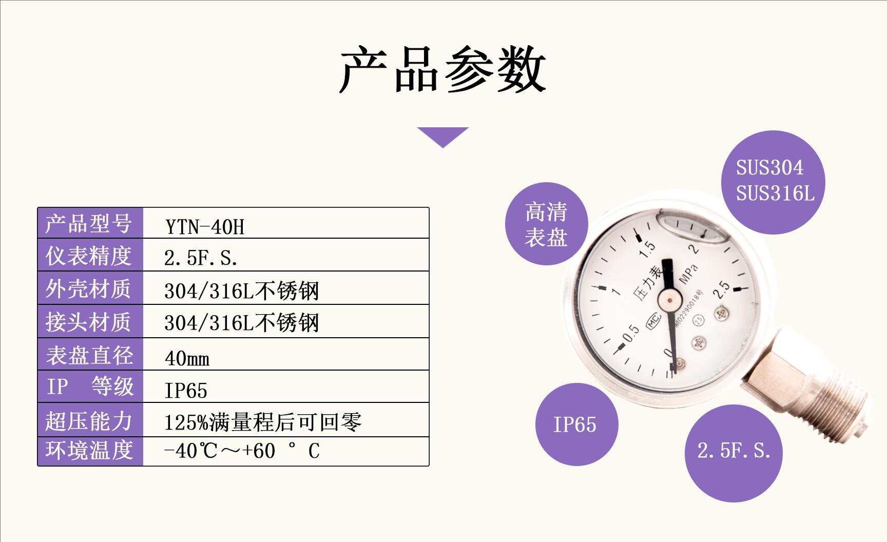 内部充硅油替代甘油耐震不锈钢压力表厂家