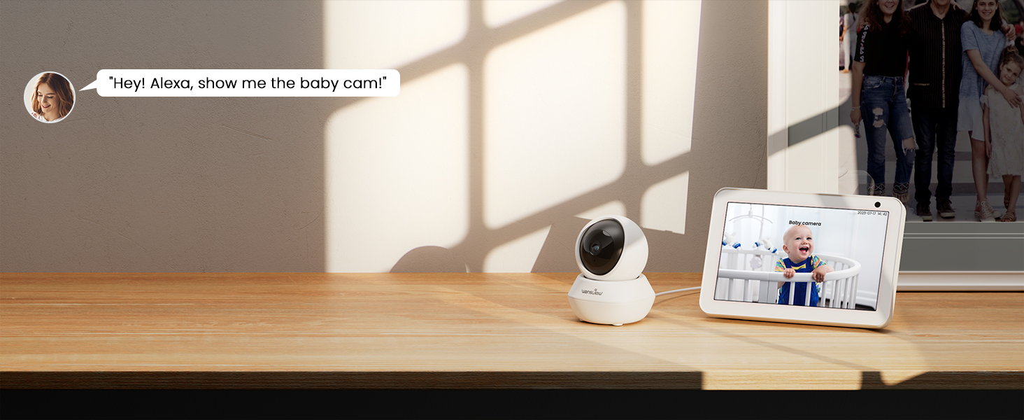 Compatible with Alexa View the feed on Alexa device or Google Home device.