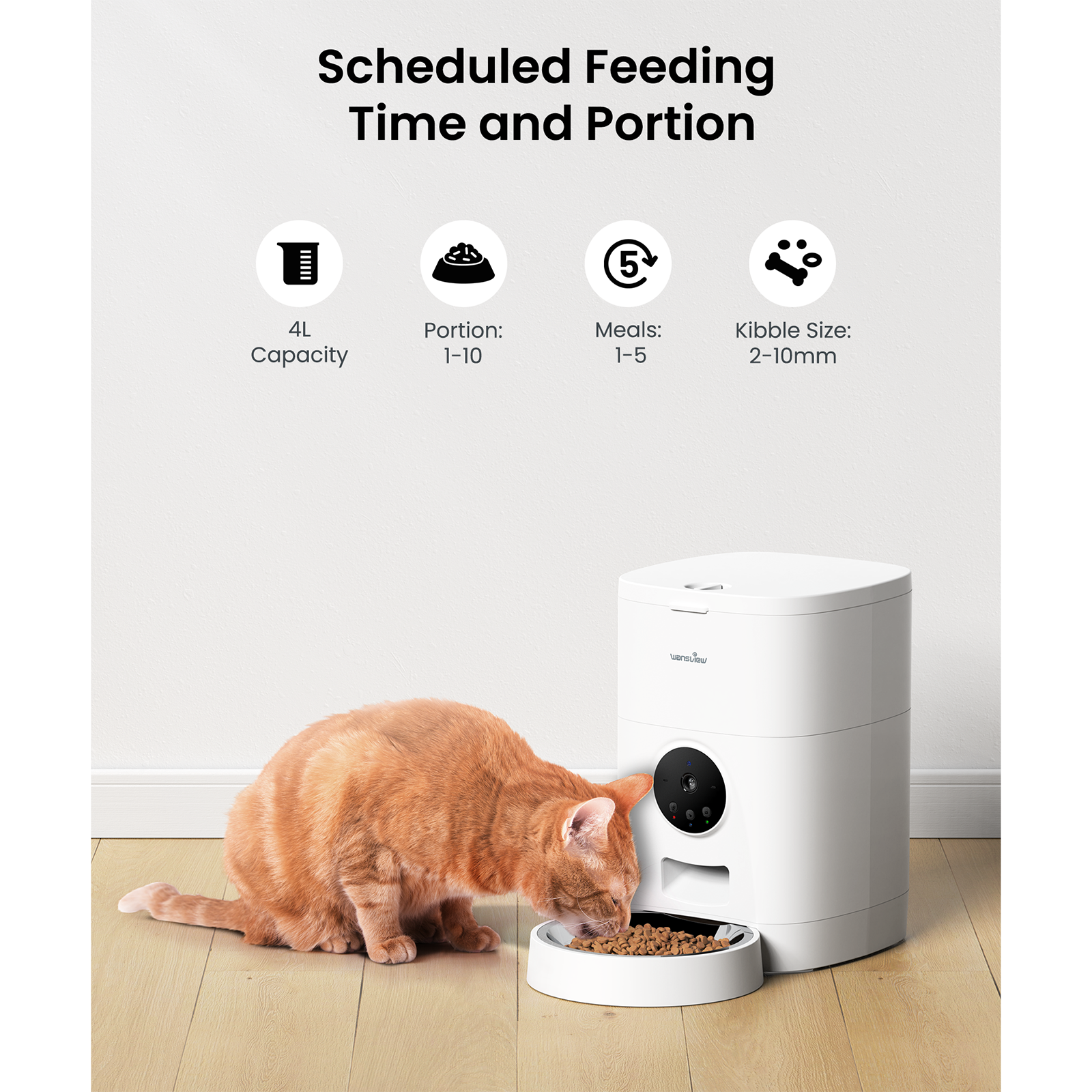 Wansview 自動給餌器 4L Wi-Fi対応 楽天市場】Wansview 自動給餌器 猫犬対応 300万高画素カメラ付き