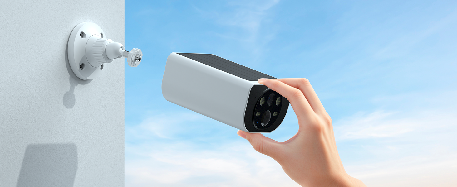 Easy Installation-The wireless outdoor camera can be set up easily and you can mount it on the wall for a few minutes.