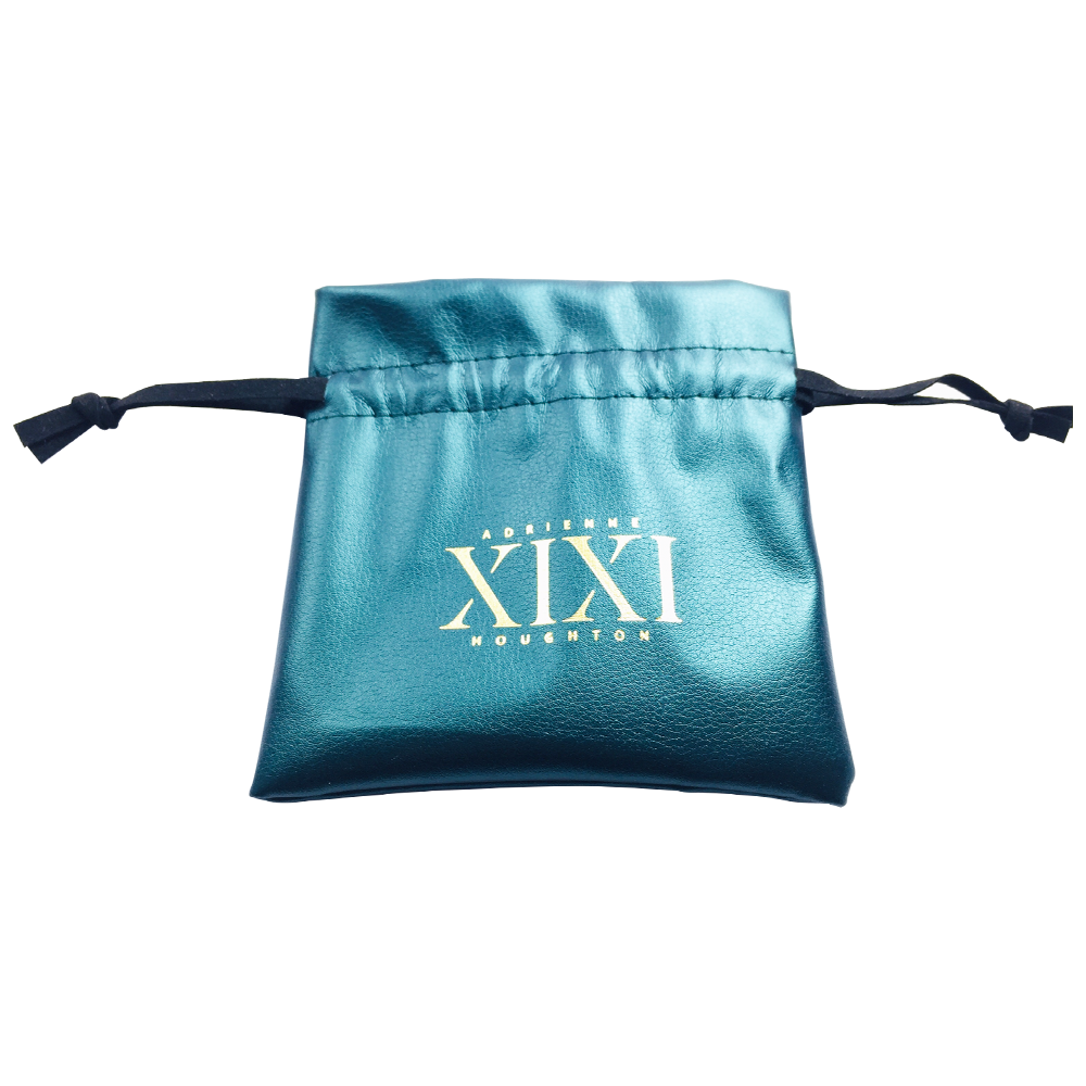 Jewelry pouch with golden logo