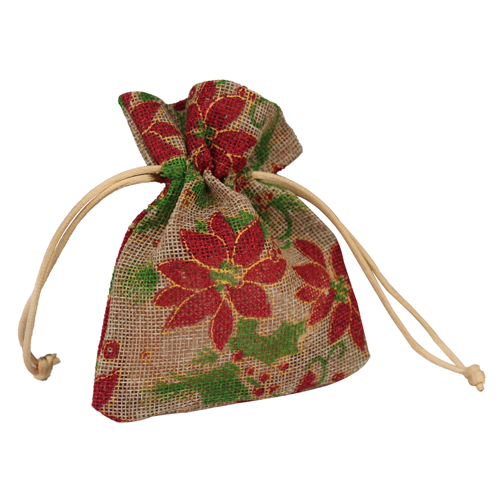 Retro design printed fabric pouch