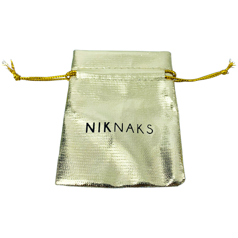 Luxury pouch with black logo printing