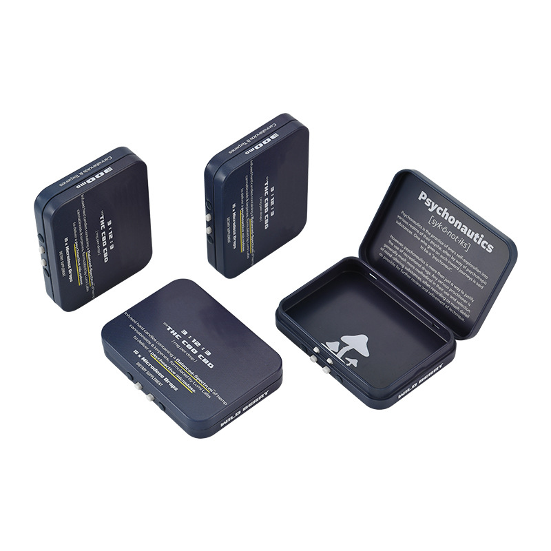 Child Proof Candy Pill Tin Box Child Resistant