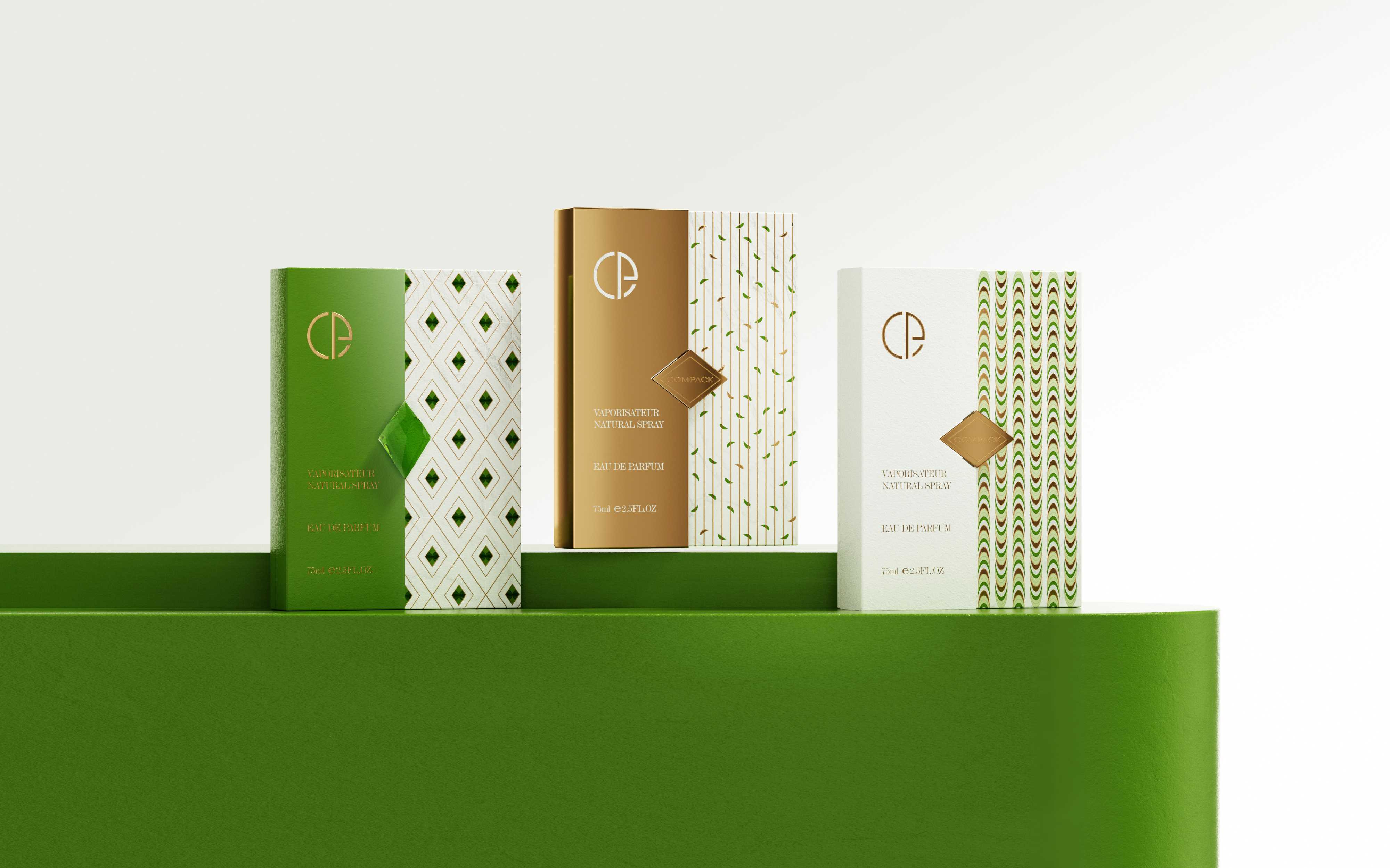 COMPACK Royal Radier's Dubbyon Eau de Parfum: Luxury gold-embossed box, minimalist bottle & 2.5 fl.oz / 75ml fragrance size