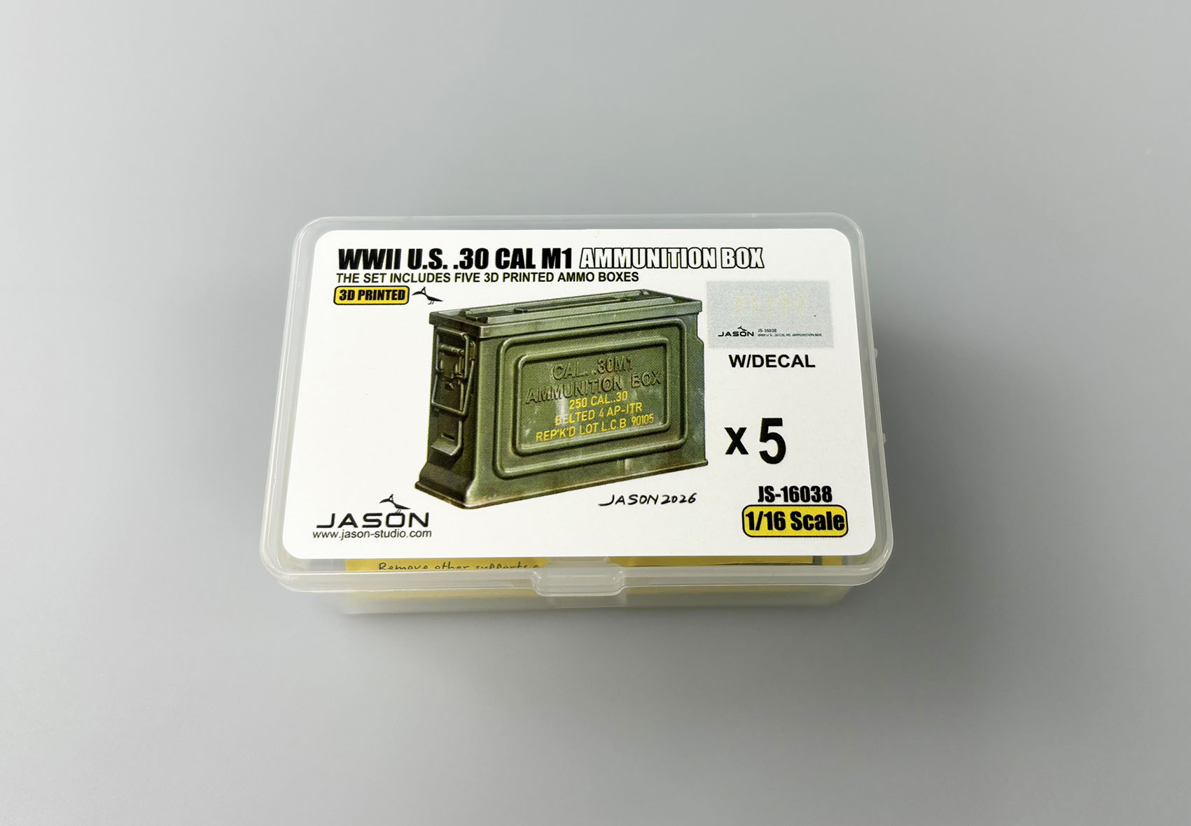 WWII U.S. .30 CAL M1 AMMUNITION BOX (JS-16038)-Jason Studio