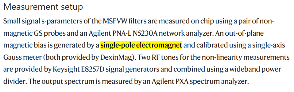 article of An edge-coupled magnetostatic bandpass filter