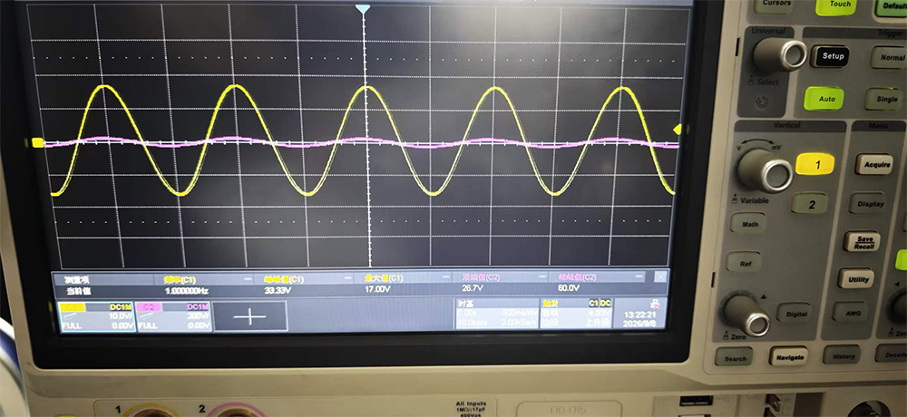 Waveform of DXSDF45-35 Single-axis Square Helmholtz Coil