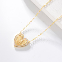 字母项链-KN0675-gold-white