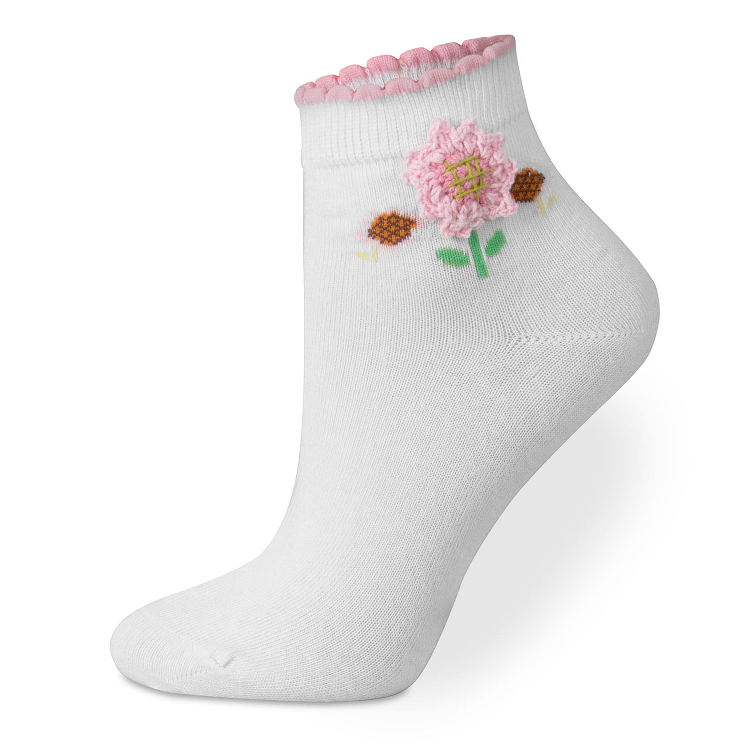 Skarpetki-bawelniane-dzieciece-roz-slonecznik