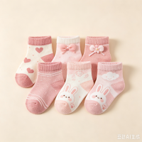 猫头鹰狐狸猫图案婴儿袜套装-21