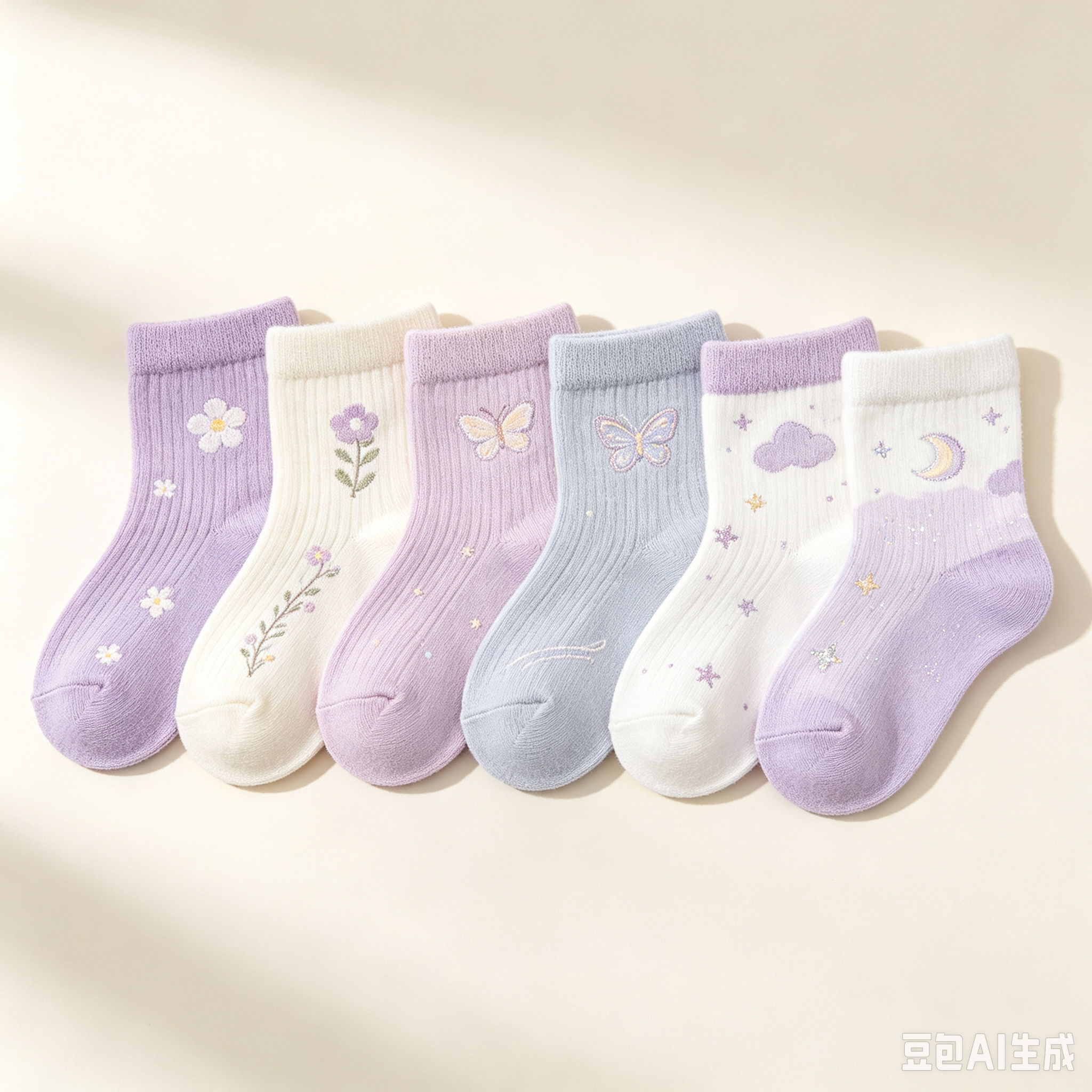 猫头鹰狐狸猫图案婴儿袜套装-16