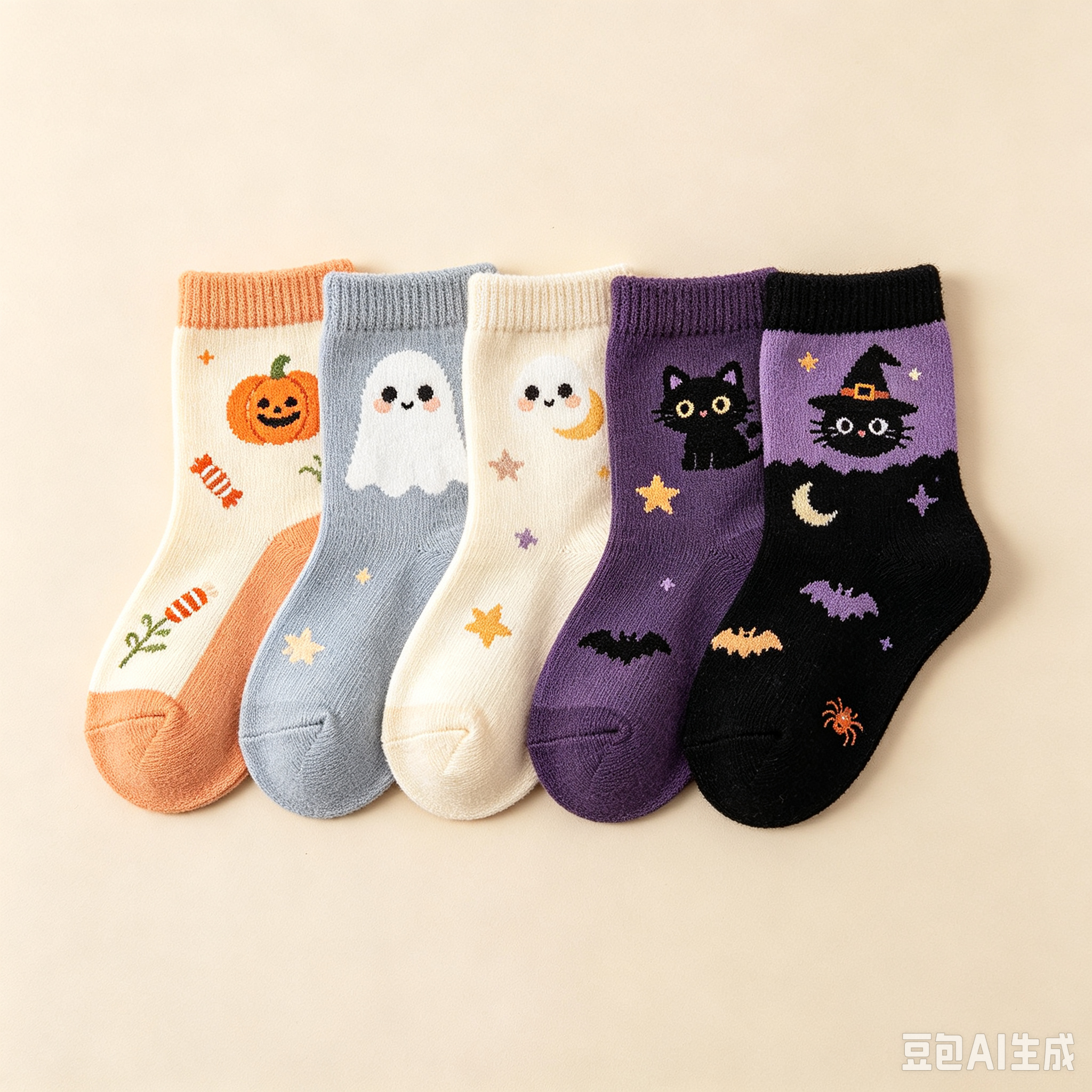 猫头鹰狐狸猫图案婴儿袜套装-13