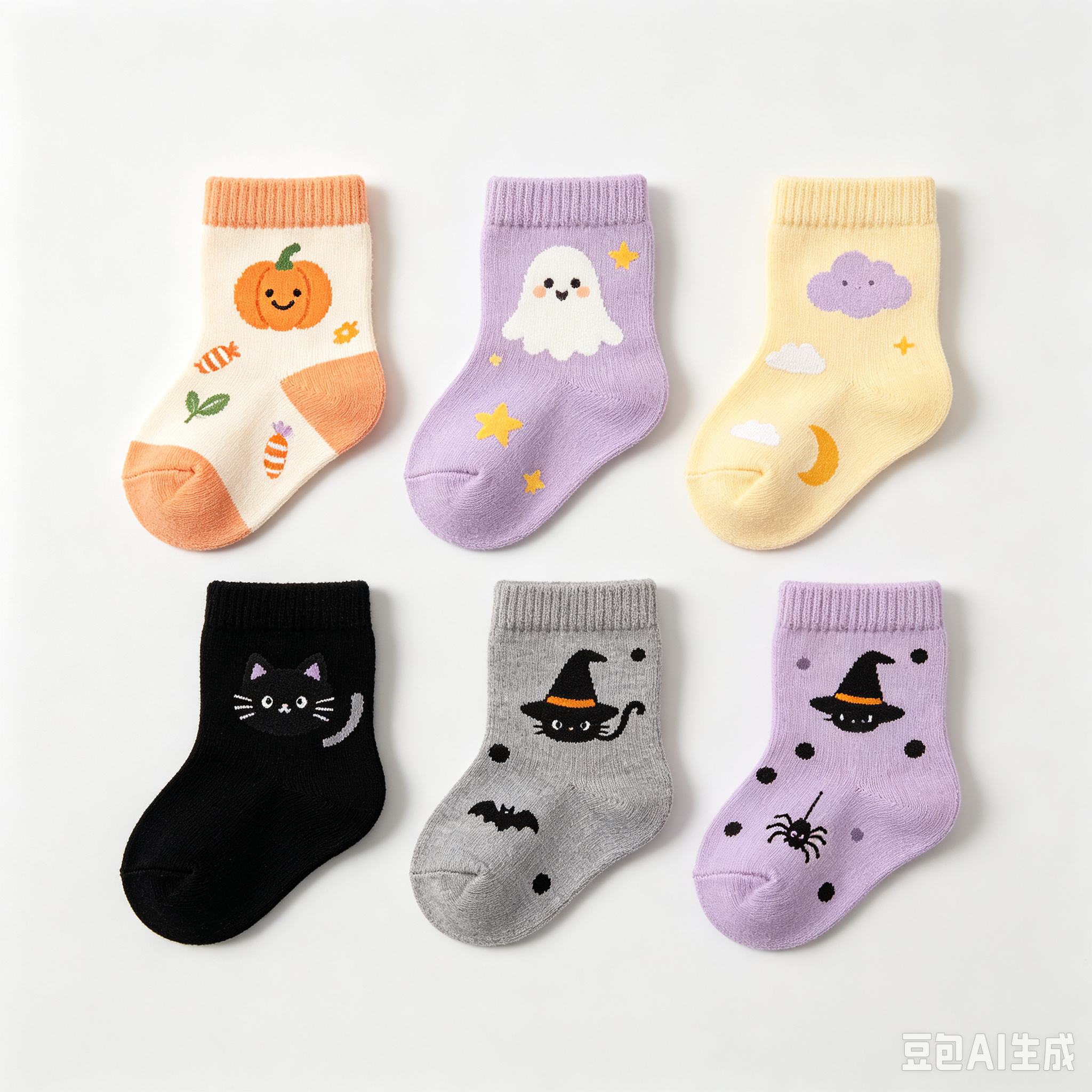 猫头鹰狐狸猫图案婴儿袜套装-12