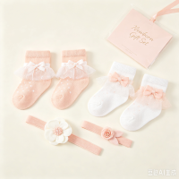 婴儿袜加花朵头带组合平面效果图-3
