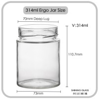 314mlErgoGlassJarSize