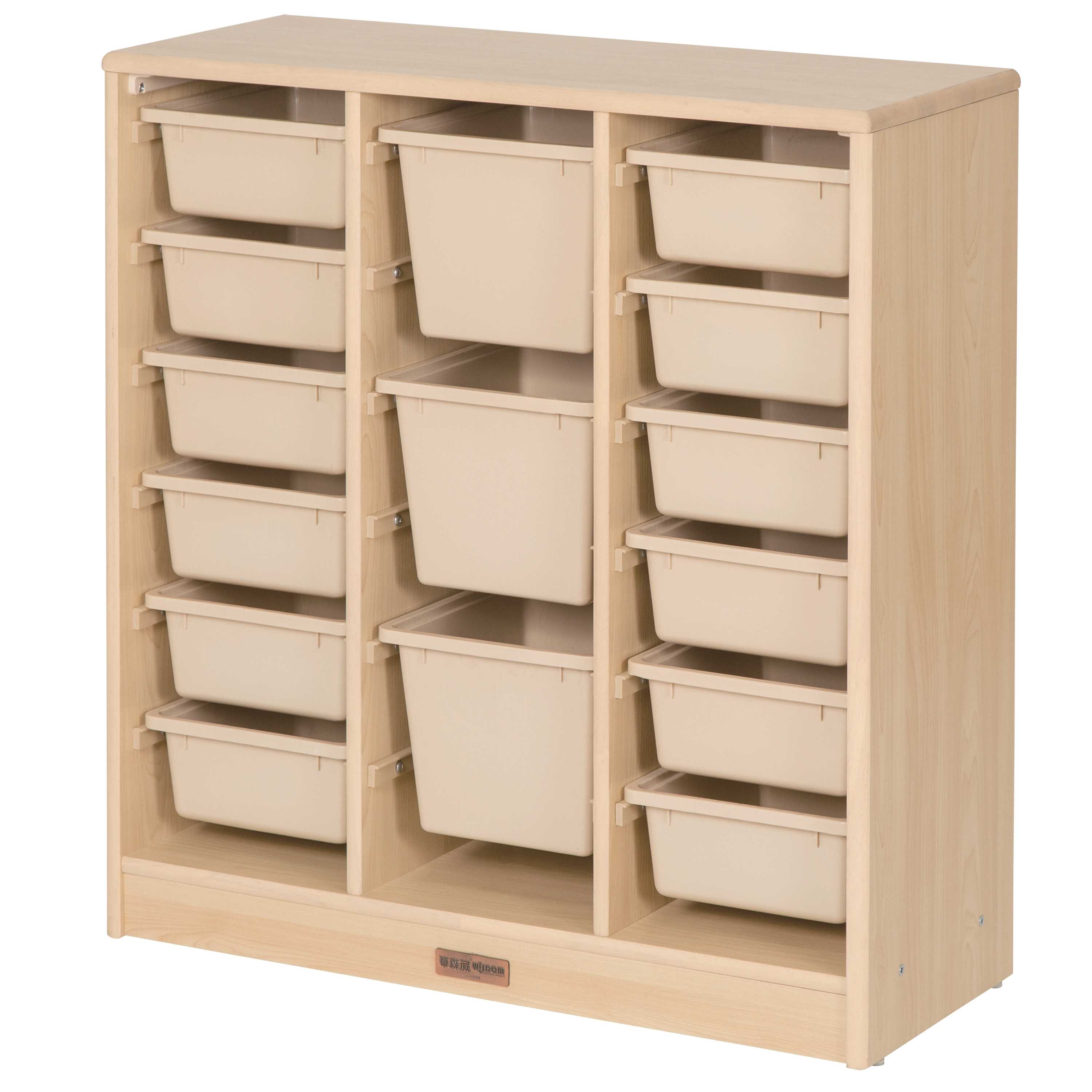 KB1-YDC008-V02-30雅典花园实木教具盒柜-枫木纹