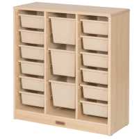 KB1-YDC008-V02-30雅典花园实木教具盒柜-枫木纹