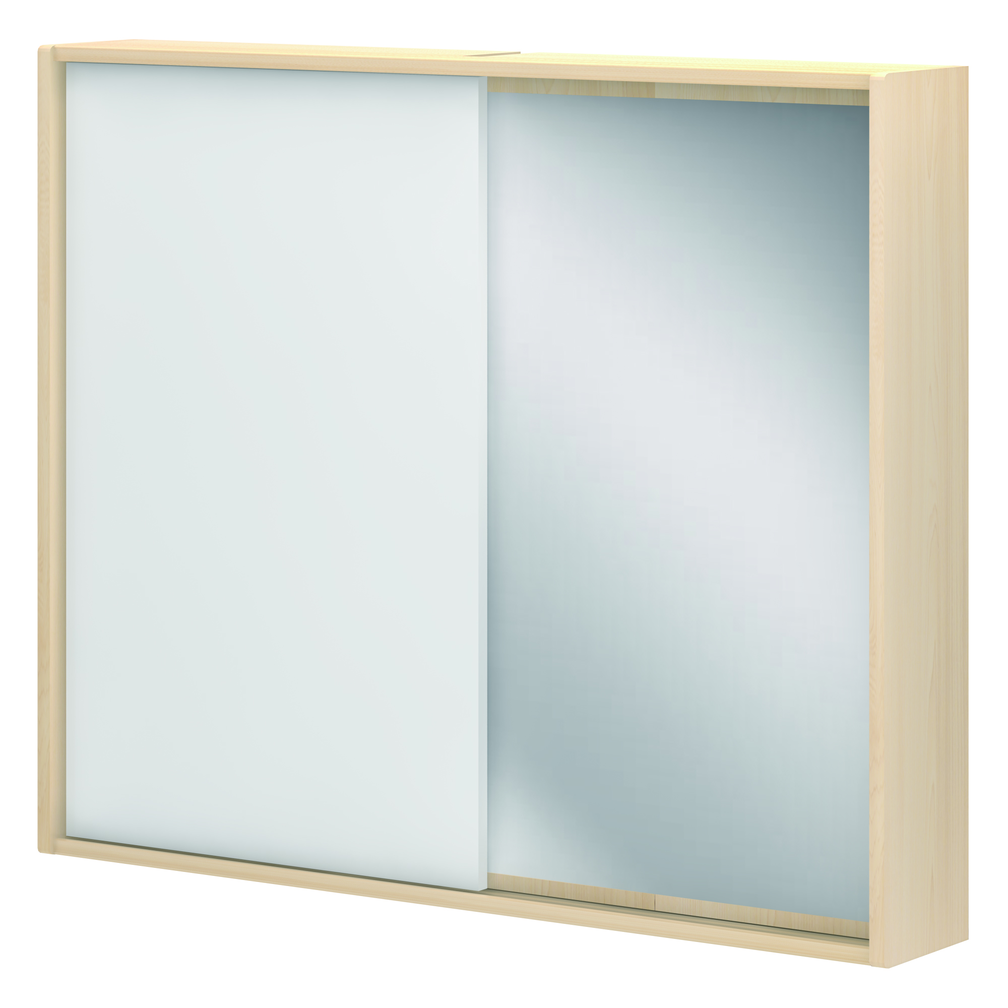 KB1-ZT002MB-30通用2移门组合-白板镜子