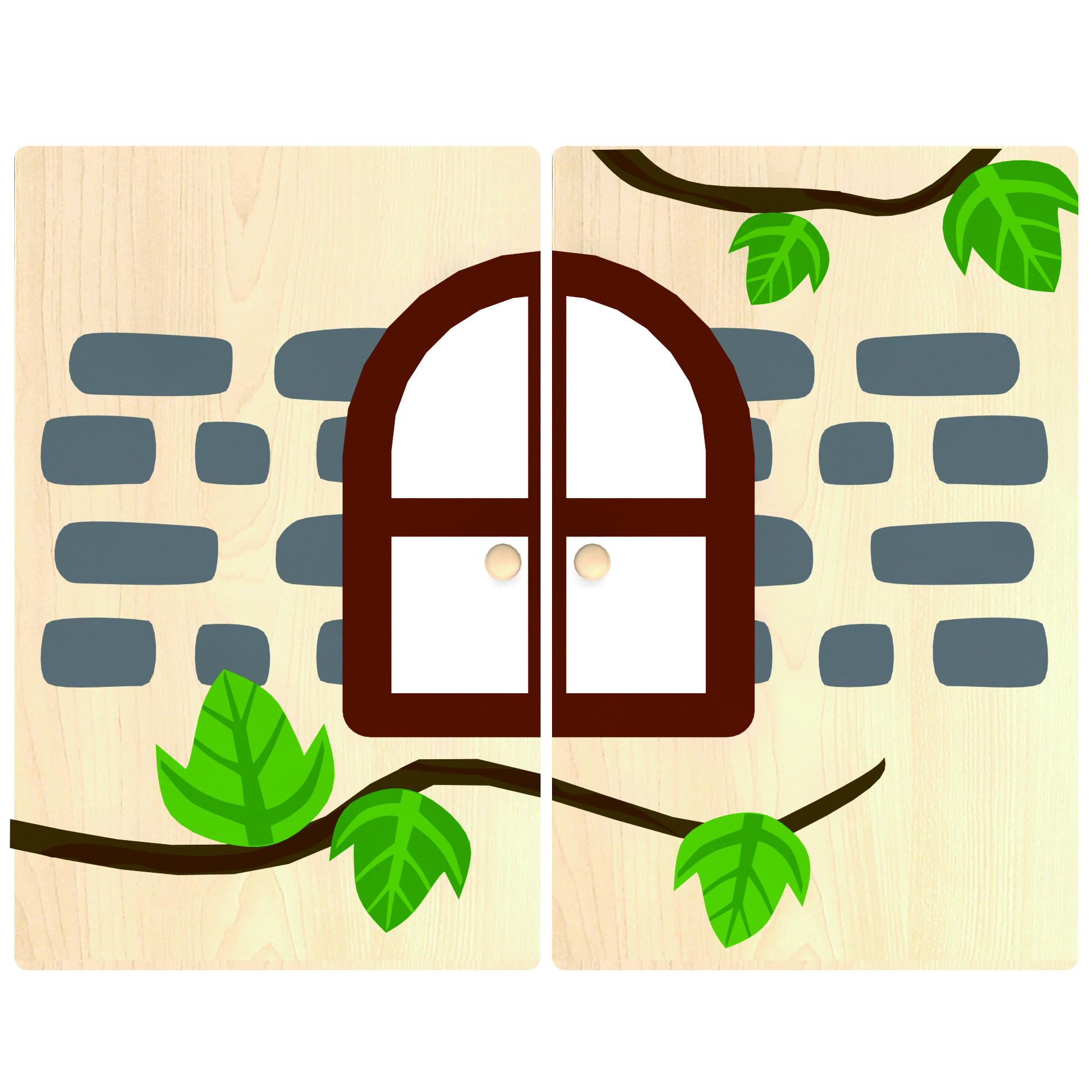 KB1-ZT02MB-S06城堡门板-窗户