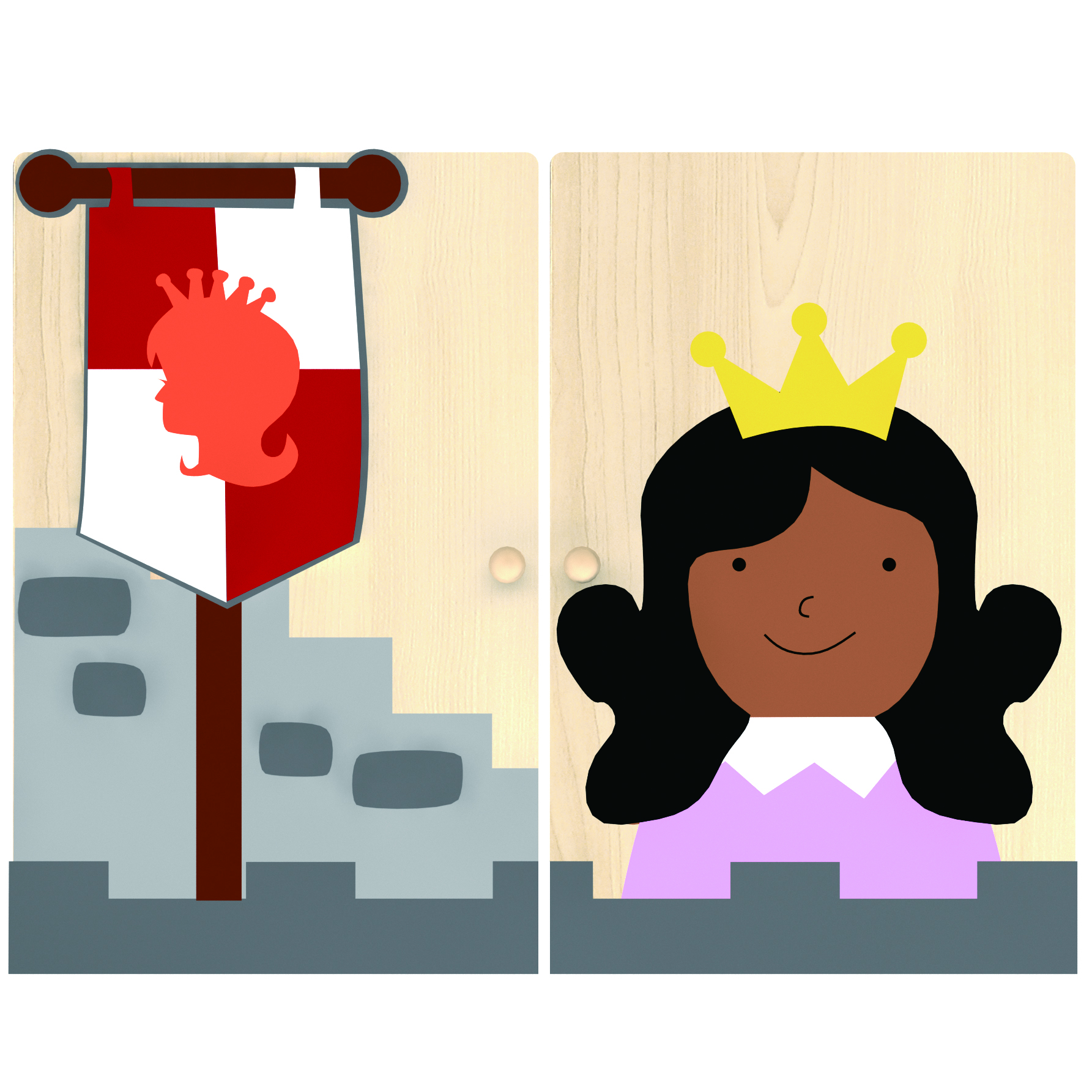 KB1-ZT02MB-S07城堡门板-公主