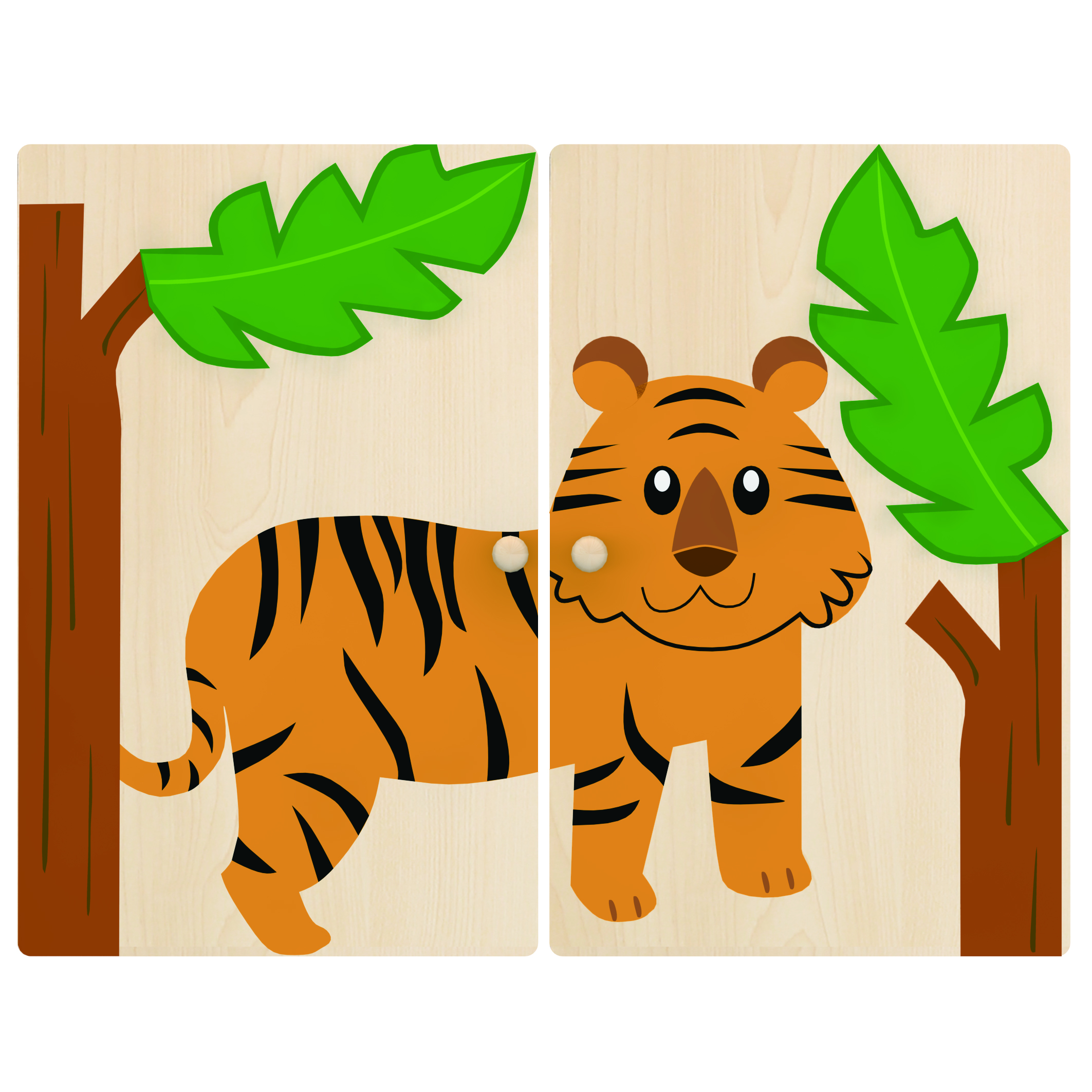 KB1-ZT01MB-S04森林门板-老虎