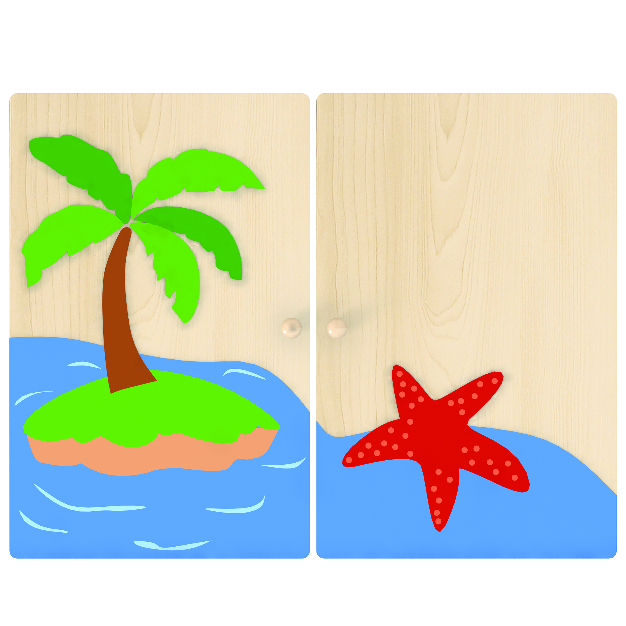 KB1-ZT04MB-S04天空海洋顶柜门-小岛