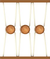 HW1-S361户外运动感统火车-木桩-顶视图