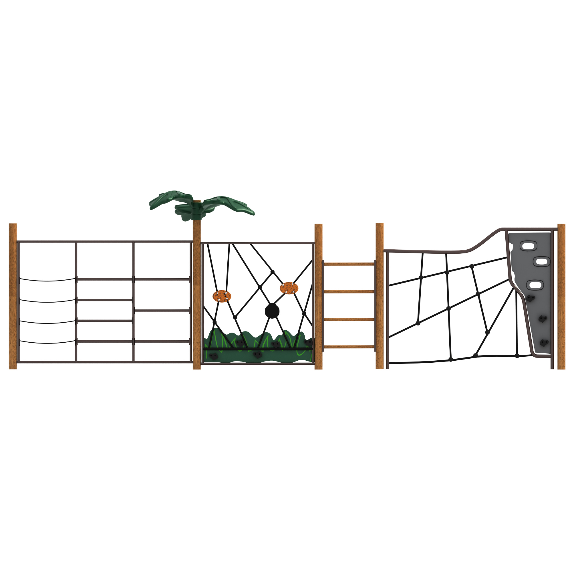 HW1-S298攀爬一字型组合A-正视图