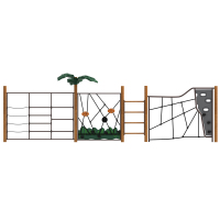 HW1-S298攀爬一字型组合A-正视图