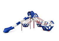 PDQB-210010C多边形攀爬球-6球单分段滑梯组合-1