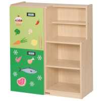 KB1-GY19023卡通厨房-碗盘柜-冰箱