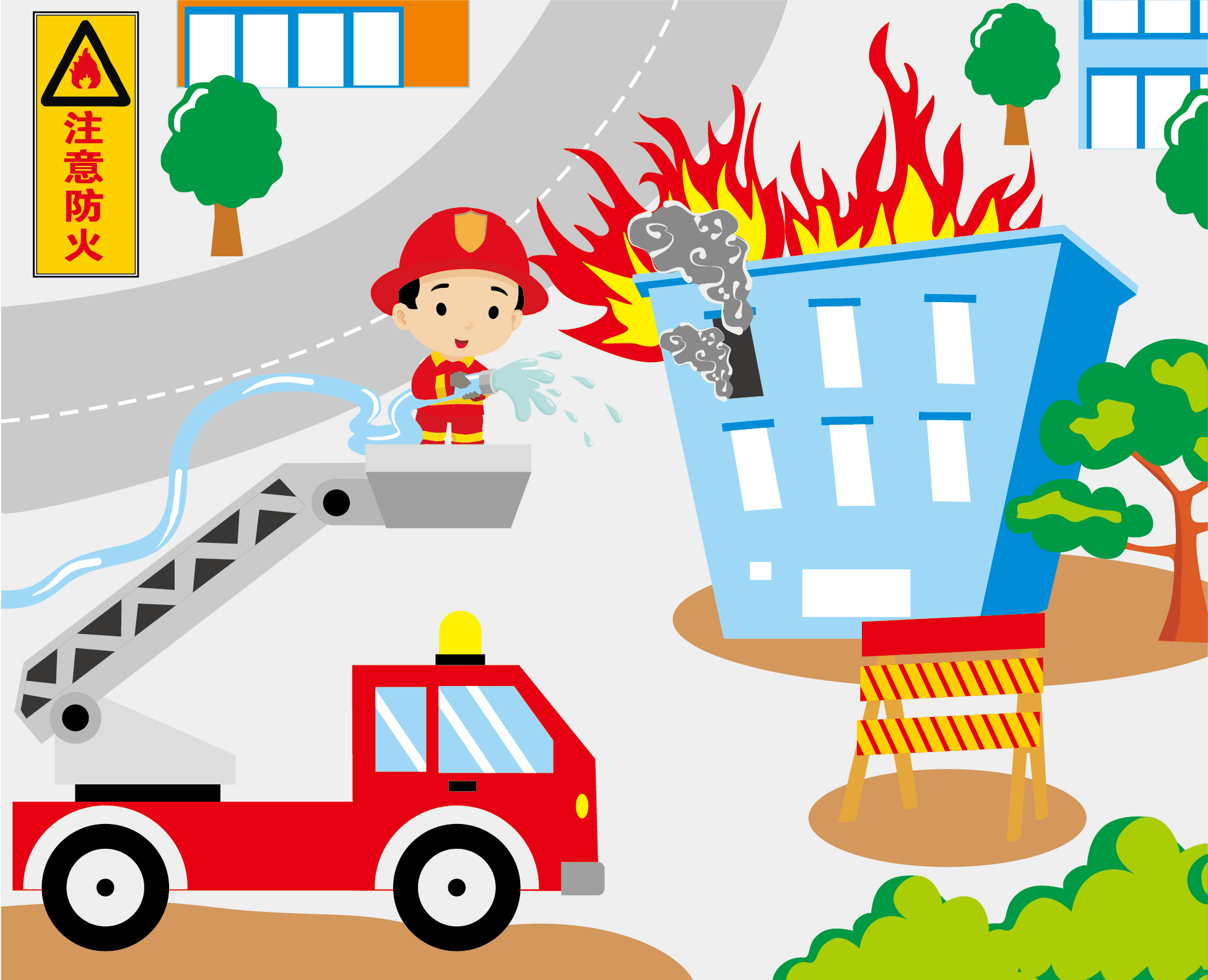 KB1-NX18008-B01舞台背景板-消防局