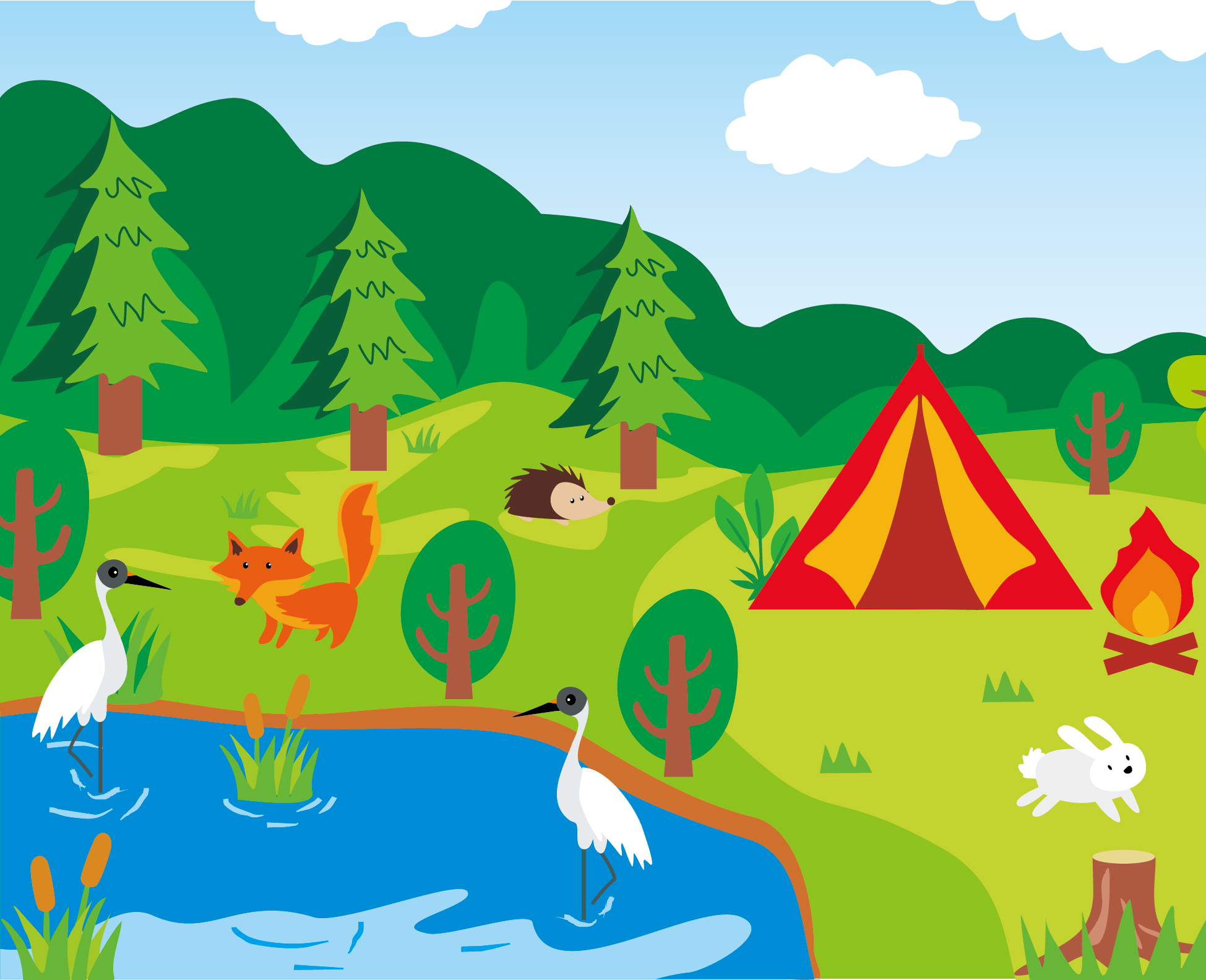 KB1-NX18008-B03舞台背景板-森林