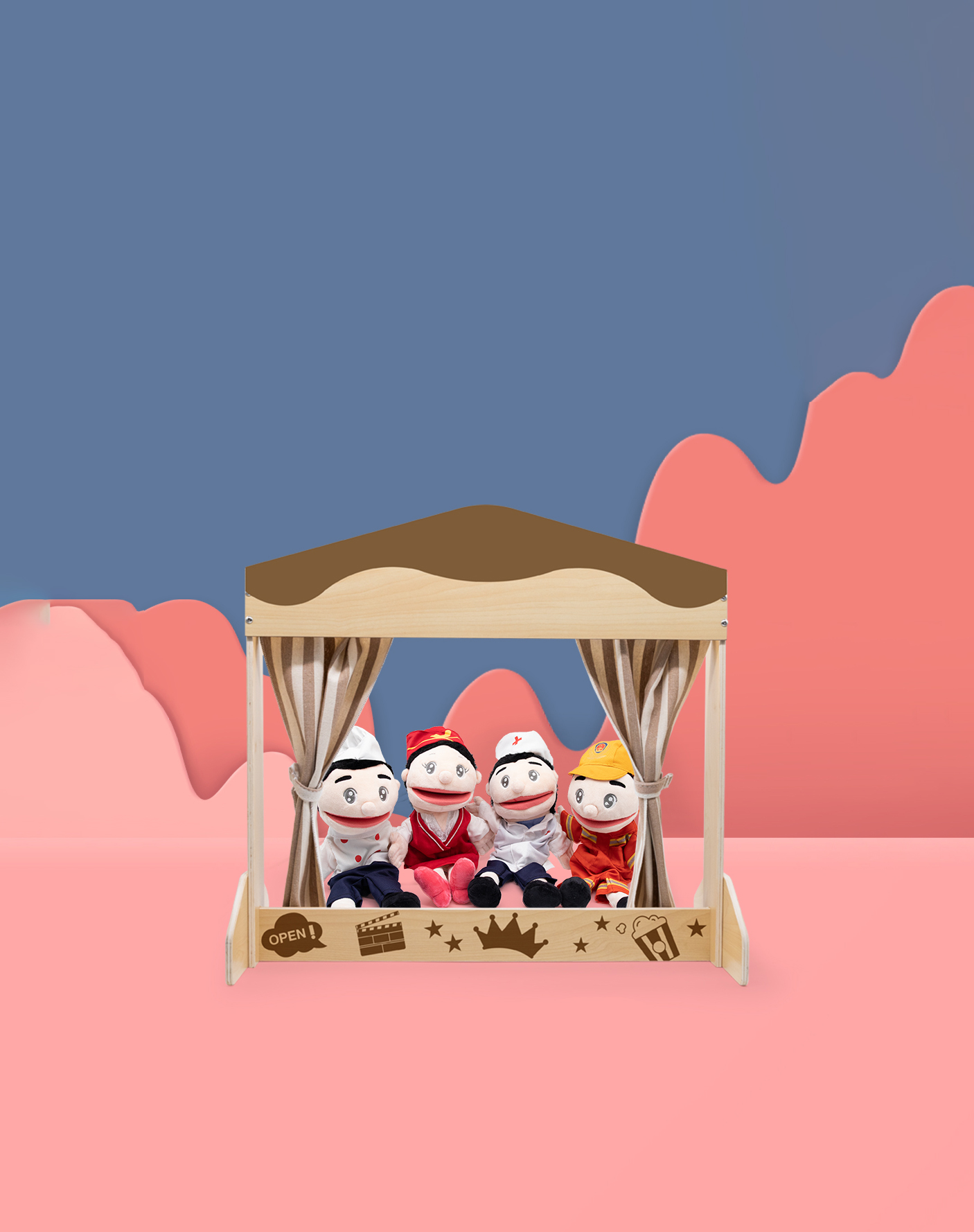 KB1-RP420桌上型手偶架-2