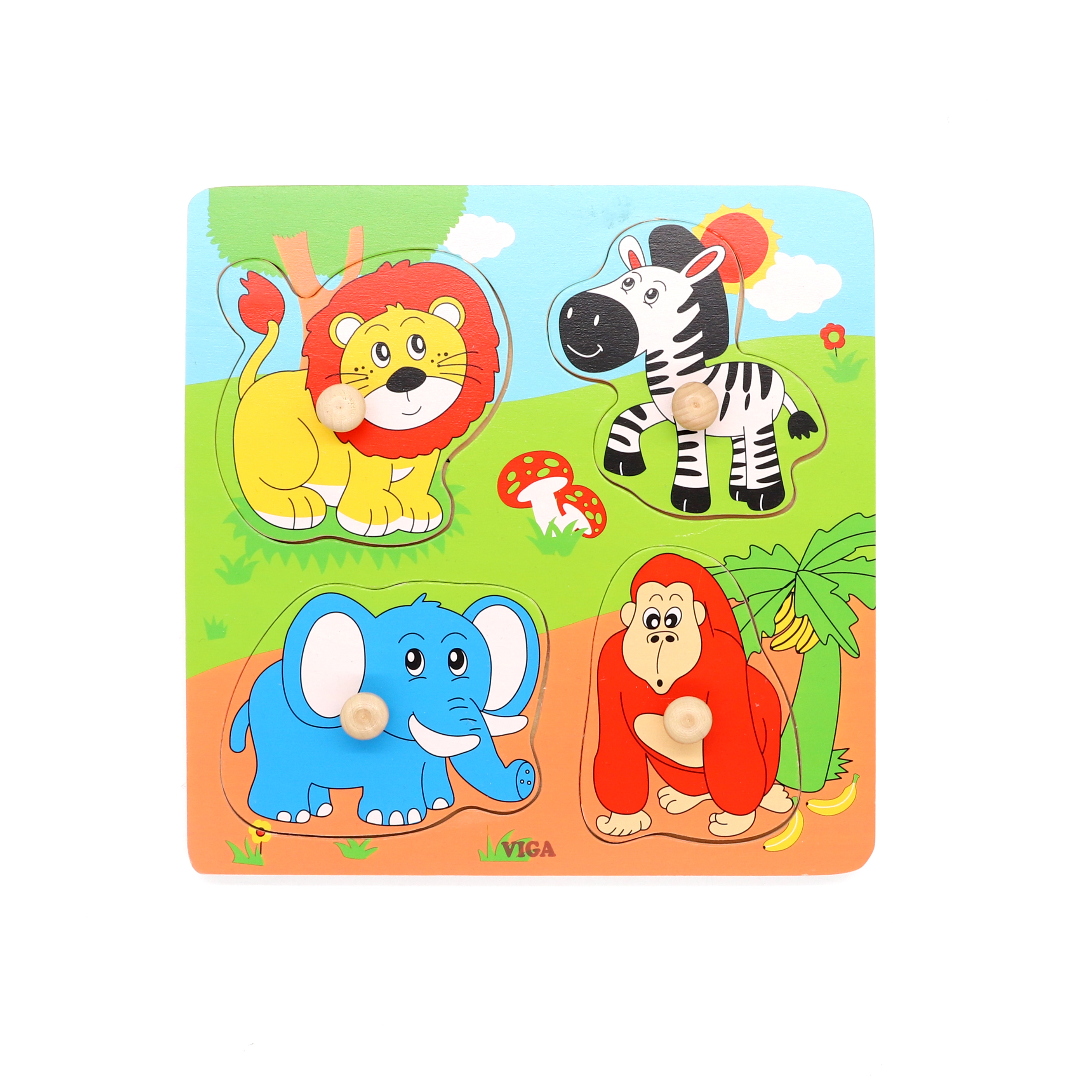 WG6-3YZ1006小把手嵌套拼图-野生动物-1