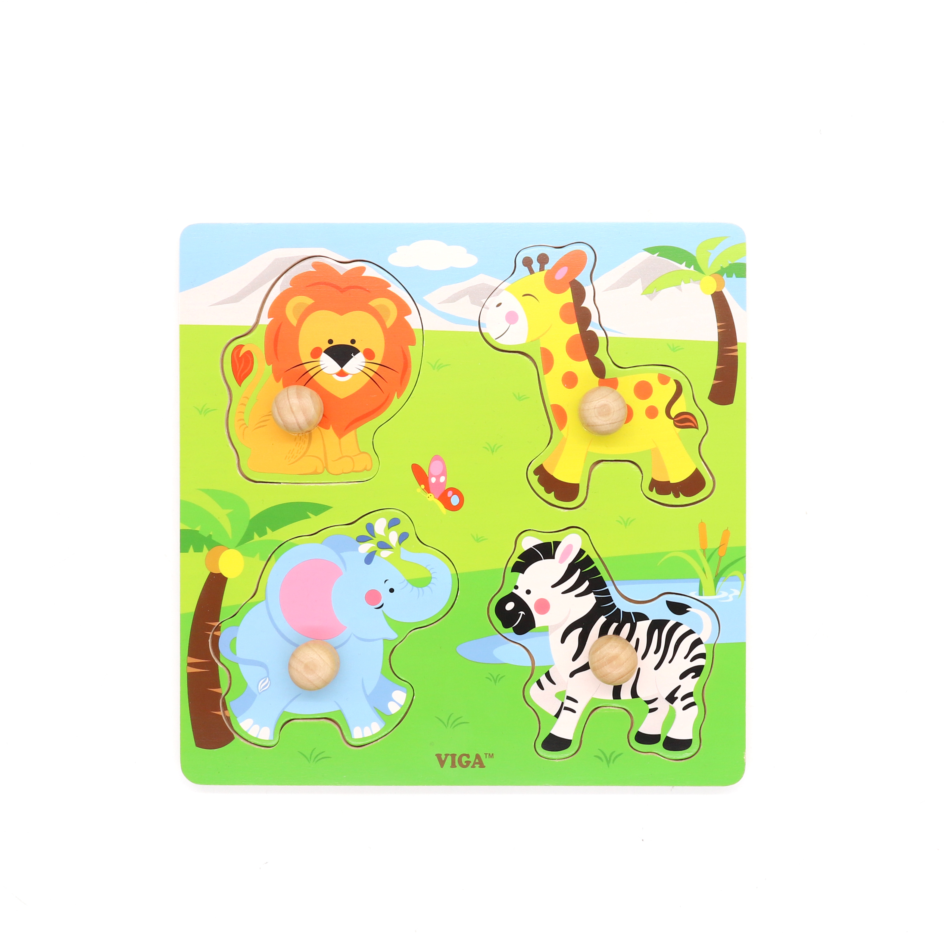 WG6-3YZ1009大把手嵌套拼图-野生动物