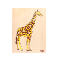 WG6-3YZ1014小把手动物拼图-长颈鹿