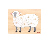 WG6-3YZ1019小把手动物拼图-绵羊