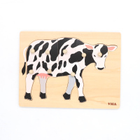 WG6-3YZ1018小把手动物拼图-奶牛
