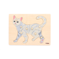 WG6-3YZ1021小把手动物拼图-猫咪