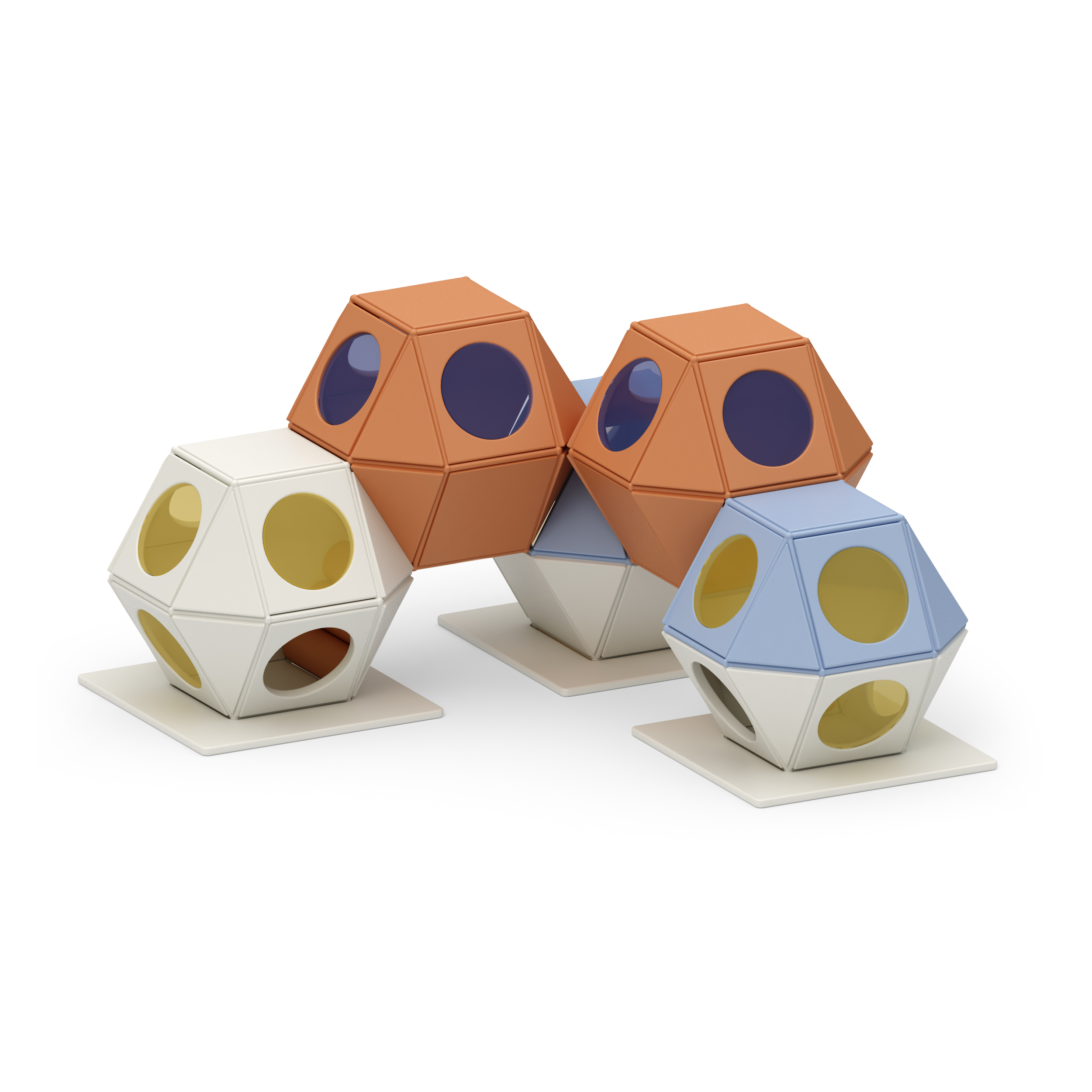 GP1-4282B多边形软包攀爬球-组合B