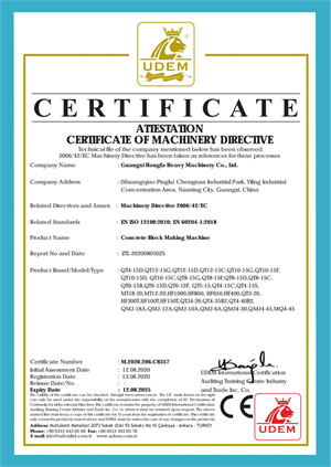 Concrete Block Making Machine-CE certificate