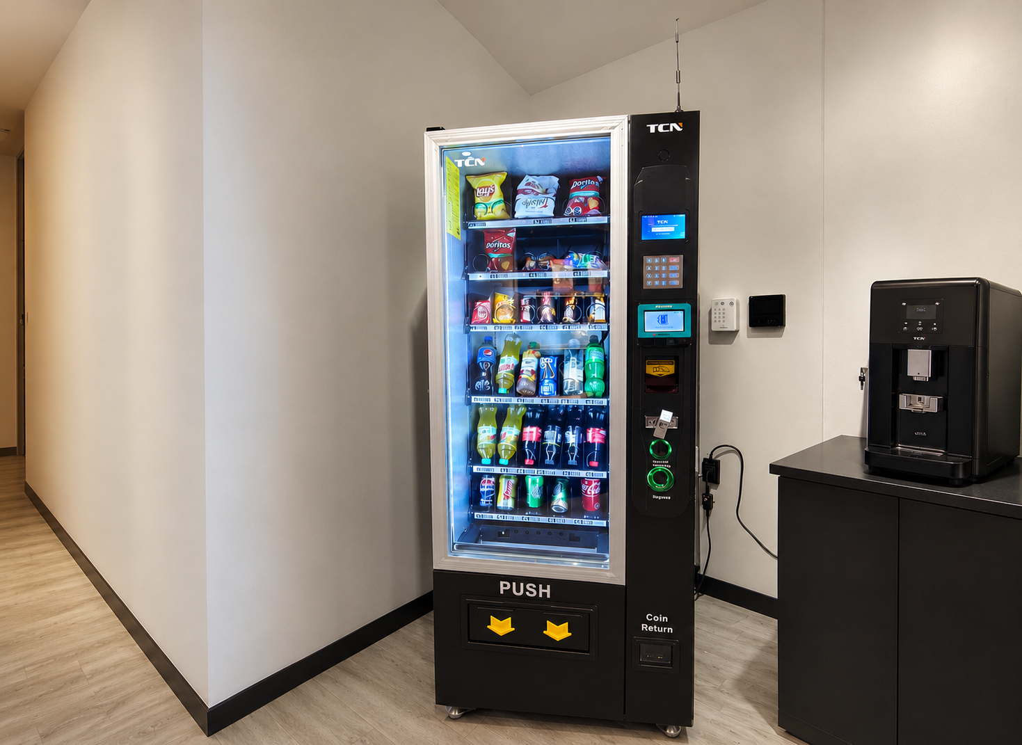 TCN U.S. Snack Vending Machines Deployed for Office Premises