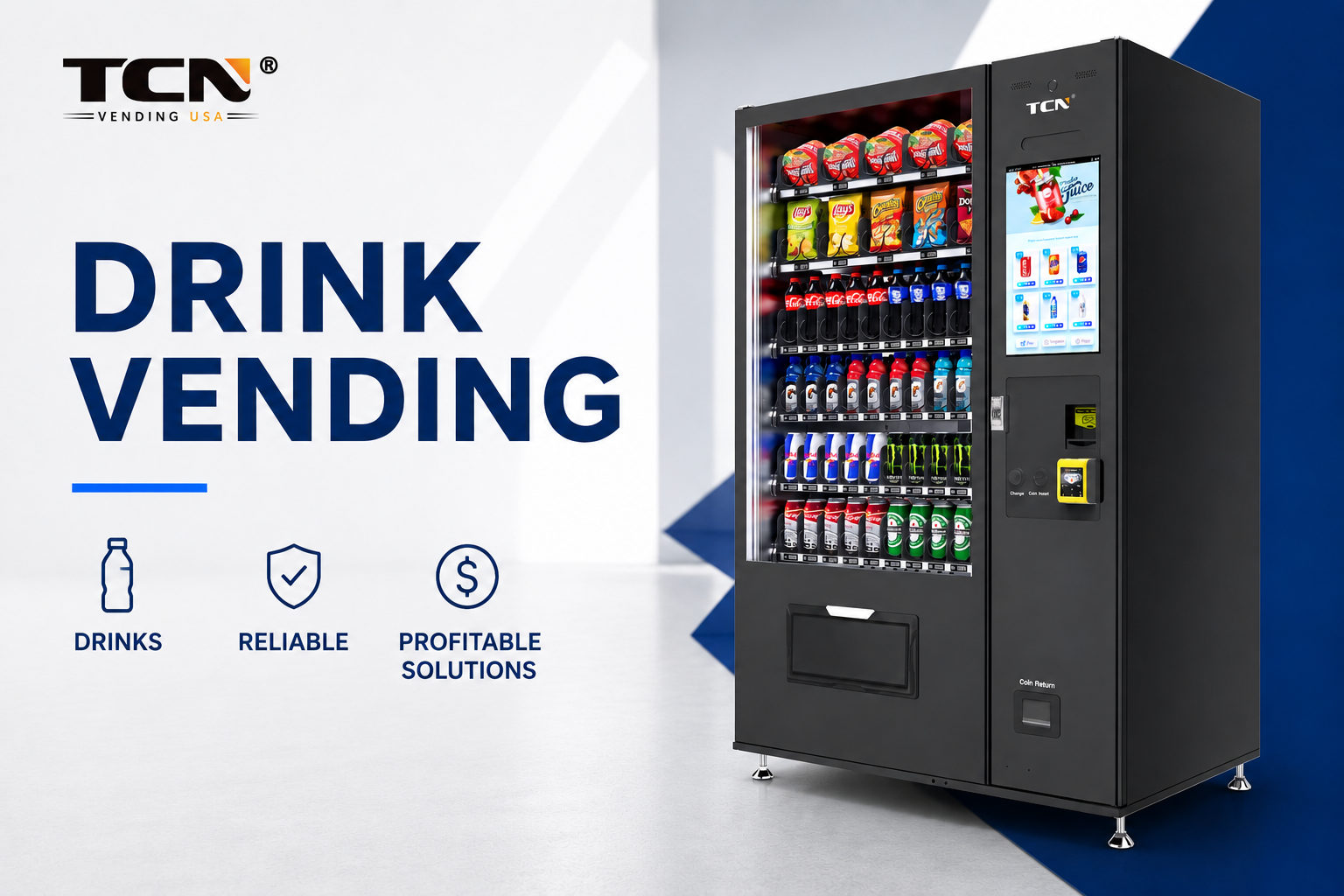 Hign -capacity Drinking Vending Machine -TCN USA