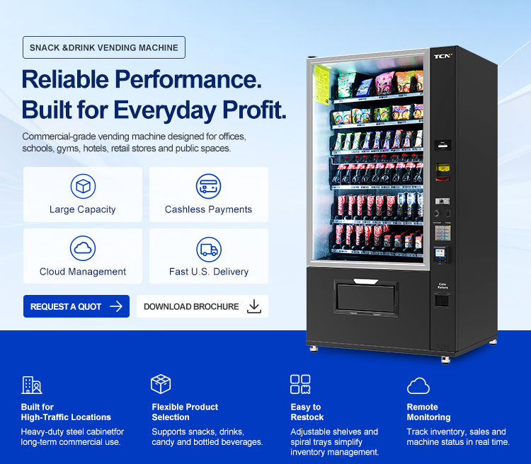 TCN Snack Vending Machine Capacity & Specifications